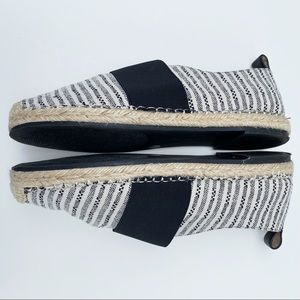 Black and White Espadrilles Shoes Flats